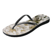 Sandale, weiße Blumen Badesandalen (Schrägansicht)