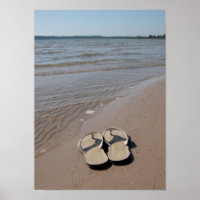 Sandalen am Strand