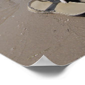 Sandalen am Strand Poster (Ecke)