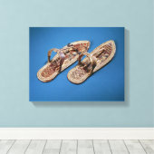 Sandalen, Grab von Tutankhamun, NeuKönigreich Leinwanddruck (Insitu (Holzboden))