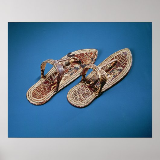 Sandalen, Grab von Tutankhamun, NeuKönigreich Poster (Vorne)