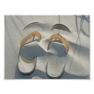 Sandalen im Sanddruck Fotodruck
