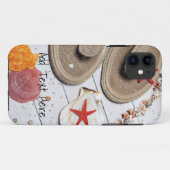 Sandalen, Muscheln und Starfish am Strand Case-Mate iPhone Hülle (Rückseite (Horizontal))