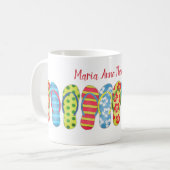 Sandalen tropischen Sommer Spaß Flip Flops Kaffeetasse (Vorderseite Links)