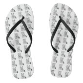 Sandals - B&W German Shepherd Block Pattern Badesandalen (Fußbett)