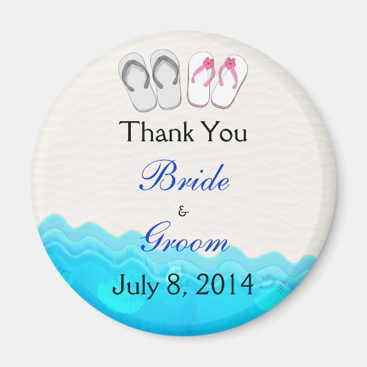 Sandals Wedding Danke Magnet (Vorne)