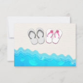 Sandals Wedding RSVP Karte (Rückseite)