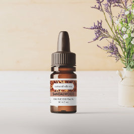 Sandalwood Essential Oils Duftstoff Flaschenetiket Aufkleber