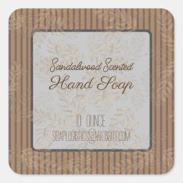 Sandalwood Soap Quadratischer Aufkleber