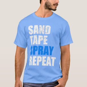 Sandape-Spray-Wiederholung Auto-Autolackierer-Gesc T-Shirt