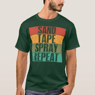 Sandape Spray Wiederholung Auto Karosserie Maler R T-Shirt