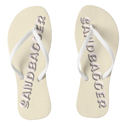 Sandbagger-Creme-Flops Badesandalen (Fußbett)