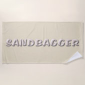 Sandbagger-Creme Strandtuch (Vorderseite)