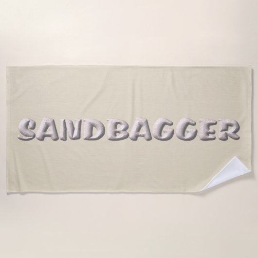 Sandbagger-Creme Strandtuch (Vorderseite)