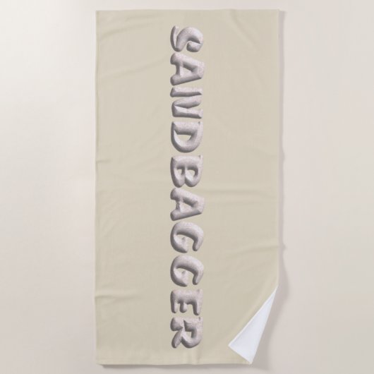 Sandbagger-Creme Strandtuch (Vorderseite)