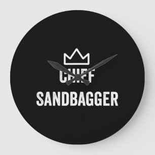 Sandbagger Golf Meme Bjj Schach Sandbag Große Wanduhr