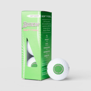 Sandbagger green Srixon Soft Feel Golf Bälle 3 pk