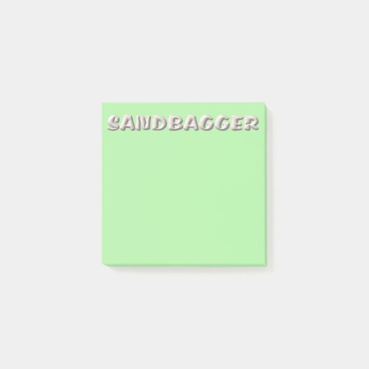 Sandbagger-Grüne Notizblöcke Post-it Klebezettel (Vorderseite)