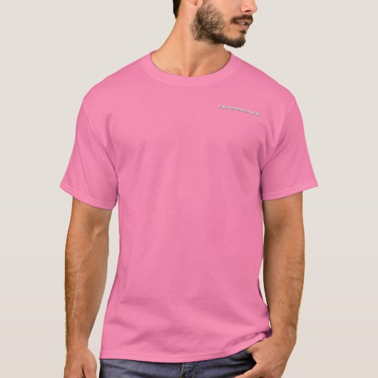 Sandbagger Herren pinkes T-Shirt mit Tasche (Vorderseite)