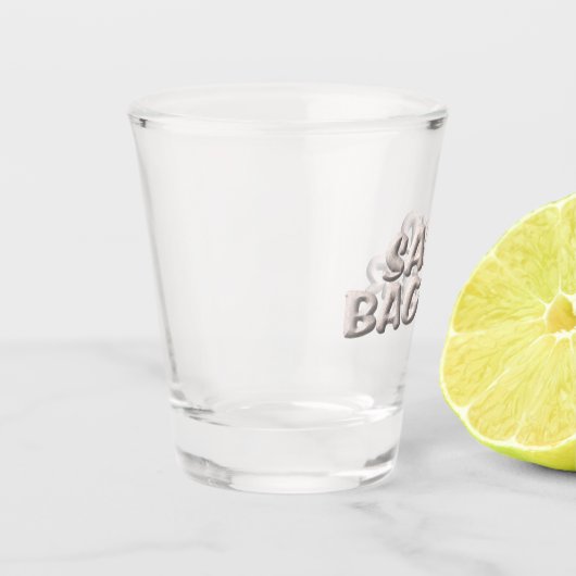 Sandbagger-Scheiben Schnapsglas (Links)