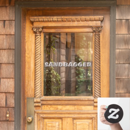 Sandbagger sehen durch den Frontstick Fensteraufkleber (Haustür)
