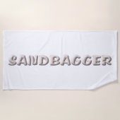 Sandbagger, weißes Handtuch (Vorderseite)