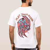 SANDBAHN-MOTORRAD-RENNLÄUFER-WEISS T-Shirt (Rückseite)