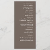 Sandballplatz, Vintage Hochzeit am Strand Programm (Rückseite)