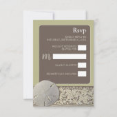 Sandballplatz, Vintage Hochzeit am Strand RSVP Karte (Vorderseite)