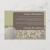 Sandballplatz, Vintage Strandhochzeit - Details Begleitkarte (Vorderseite)