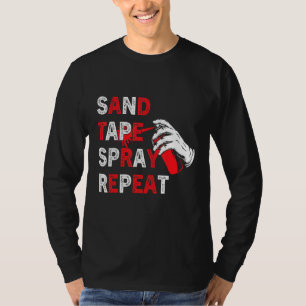 Sandbänder-Spray Wiederholen Auto-Karosserie-Techn T-Shirt