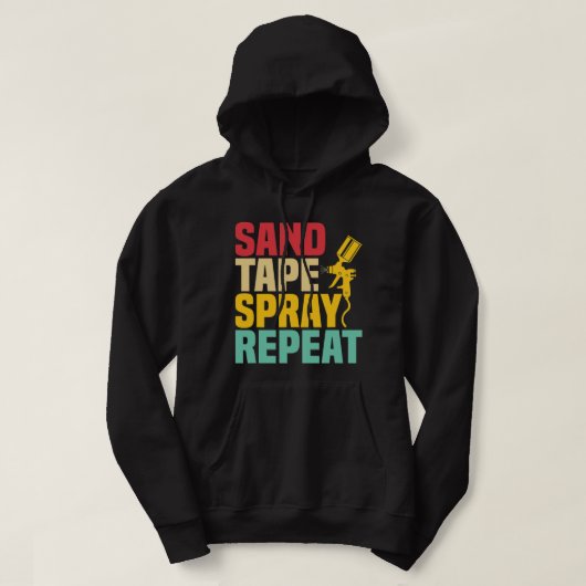 Sandbandspray Wiederholung des Auto Body Painter T Hoodie (Design vorne)