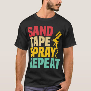 Sandbandspray Wiederholung des Auto Body Painter T T-Shirt