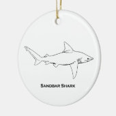 Sandbank-Haifisch Keramikornament (Links)