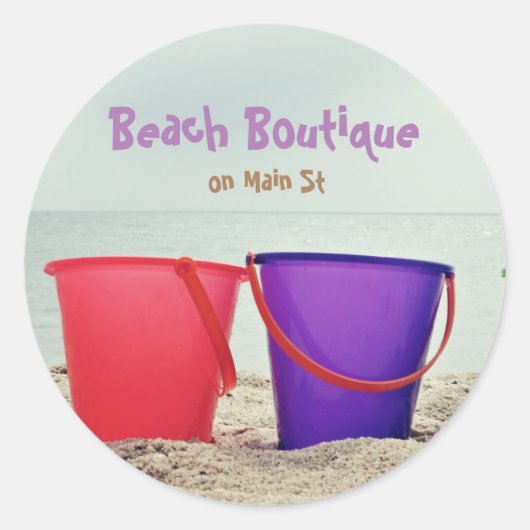 Sandbänke im Sand Custom Runder Aufkleber (Vorderseite)
