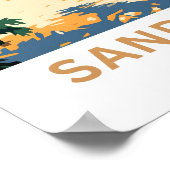 Sandbanks England Travel Print Poster (Ecke)