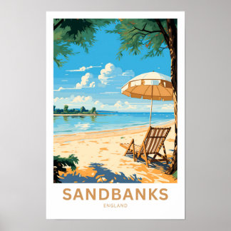 Sandbanks England Travel Print Poster