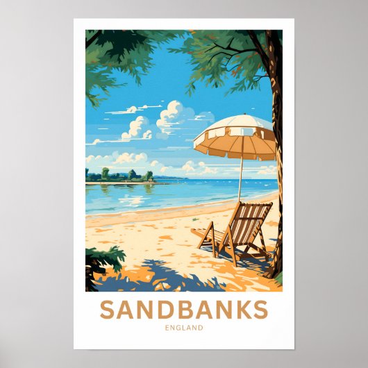 Sandbanks England Travel Print Poster (Vorne)