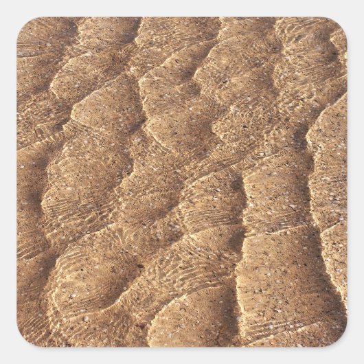 Sandbett-Aufkleber Quadratischer Aufkleber (Vorderseite)