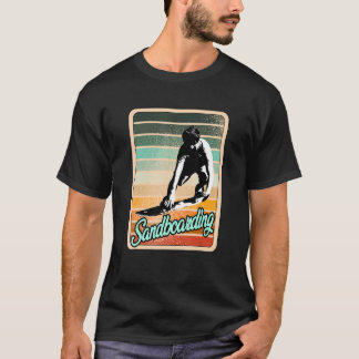 Sandboarden Spaß Sport Vintage Sonnenuntergang Ret T-Shirt