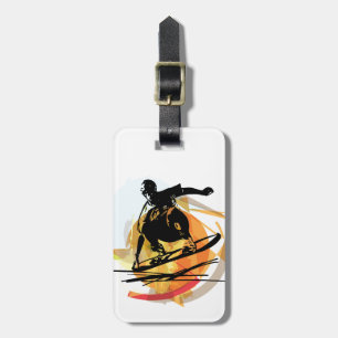 Sandboarding Illustration Gepäckanhänger