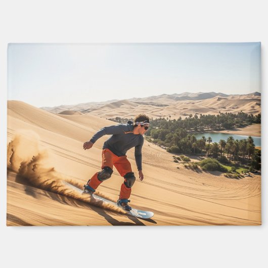 Sandboarding in Huacachina Peru Travel Magnet (Vorderseite)