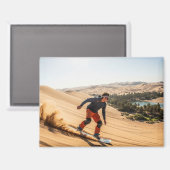 Sandboarding in Huacachina Peru Travel Magnet (Vorderseite/Rückseite)