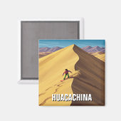 Sandboarding in Huacachina Peru Travel Magnet (Vorderseite/Rückseite)