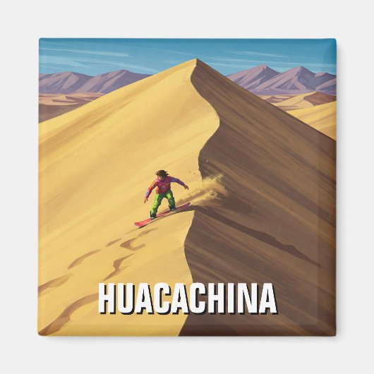 Sandboarding in Huacachina Peru Travel Magnet (Vorne)