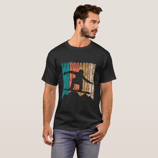 Sandboarding Sandboard Sandboarder Sand T-Shirt (Vorne ganz)