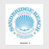 Sandbridge Beach (Muschel) Aufkleber (Blatt)