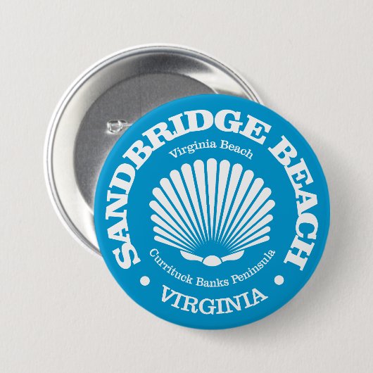 Sandbridge Beach (Muschel) Button (Vorne & Hinten)