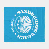 Sandbridge Beach (Muschel) Fleecedecke (Vorderseite (Horizontal))