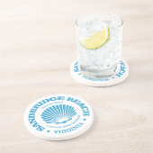 Sandbridge Beach (Muschel) Getränkeuntersetzer (Seite)